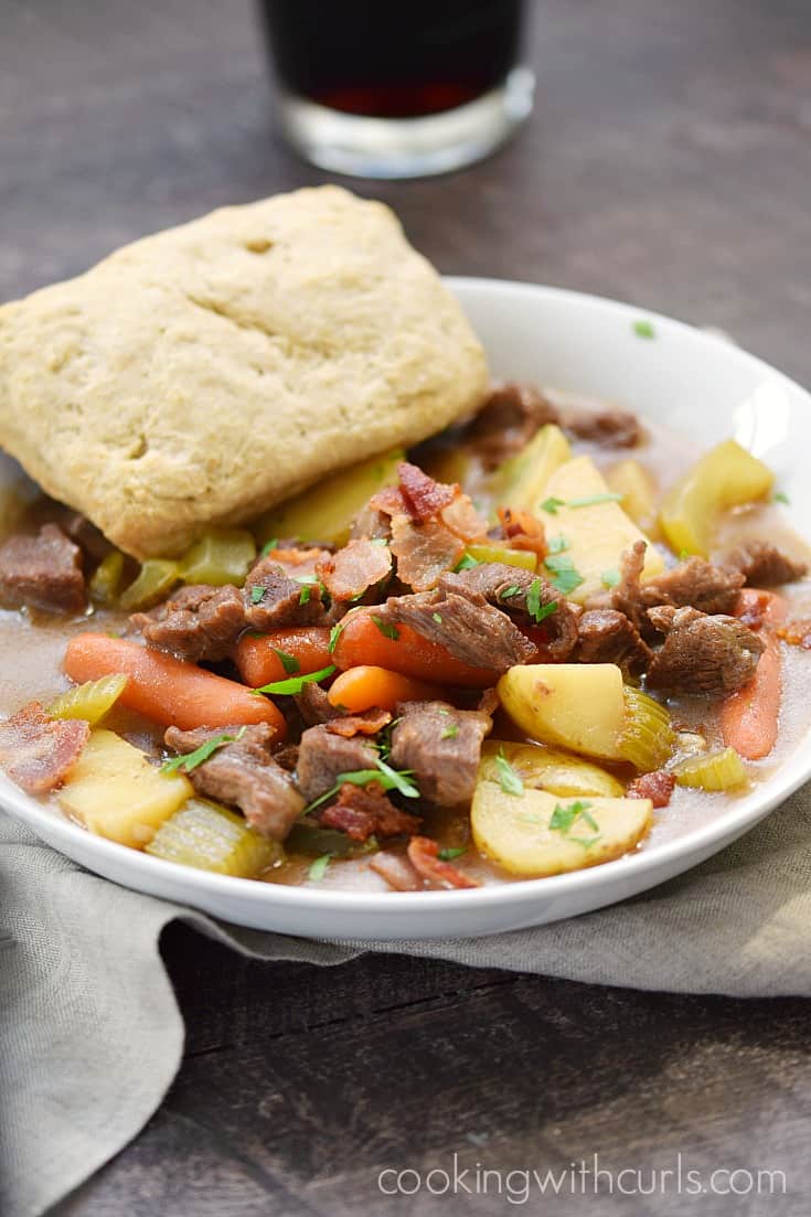 Beef Stew with Guinness Biscuits Cooking With Curls