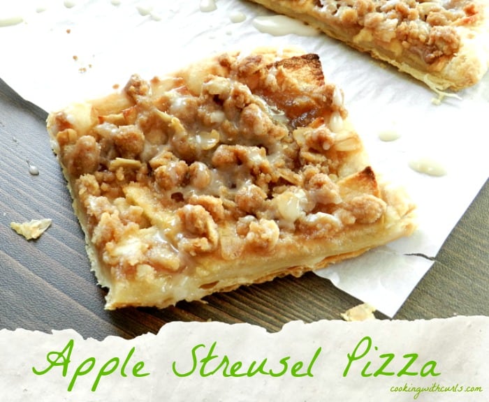 Apple Streusel Pizza by cookingwithcurls.com