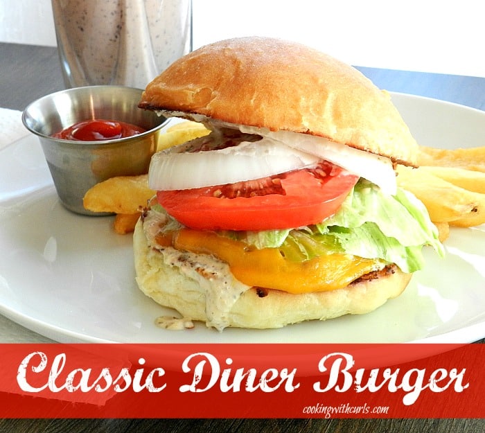Classic Diner Burger by cookingwithcurls.com