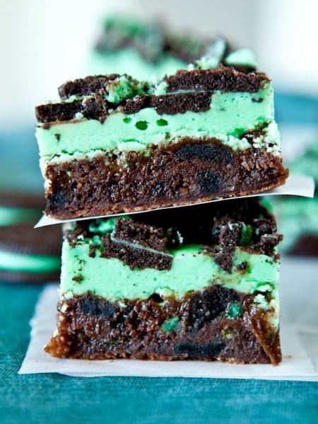 Triple Layer Fudgy Mint Oreo Brownies 450