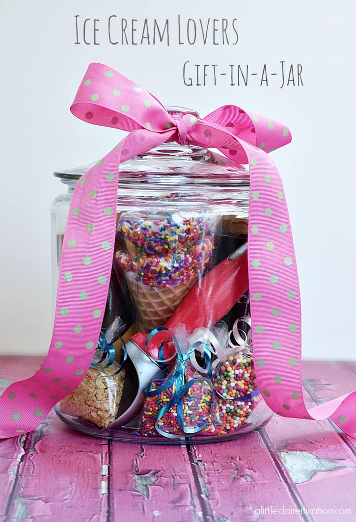 Ice Cream Lovers Gift In A Jar A Little Claireification