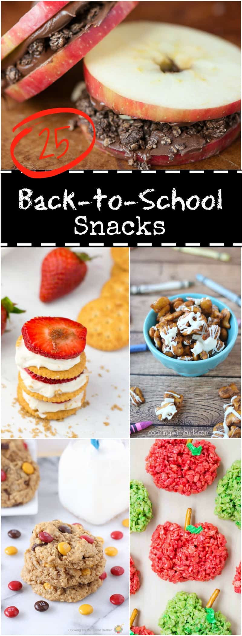 25 Back to School Snacks to refuel those hungry kids after a long day at school cookingonthefrontburners.com