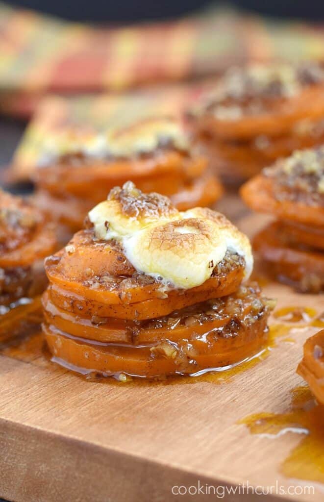 Candied Sweet Potato Stacks - Cooking With Curls