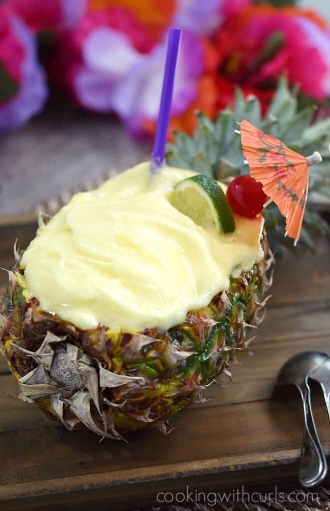Pineapple Daiquiri Sorbet - Cooking With Curls