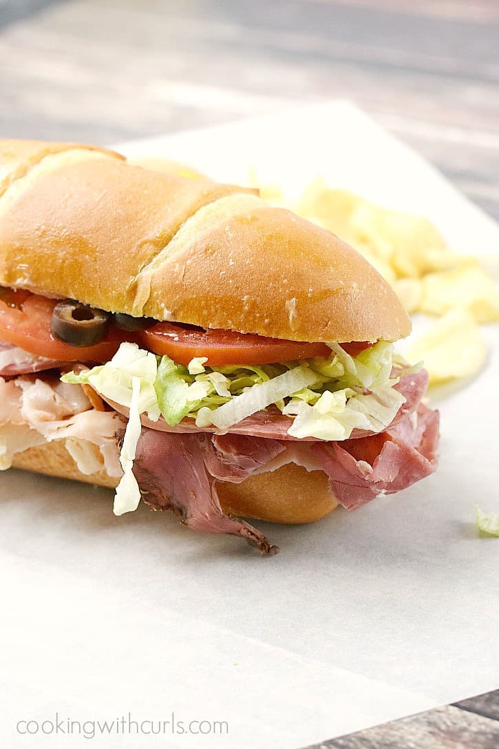 An Italian Sub Sandwich that is better than any sandwich that you will find at a sandwich shop in town | cookingwithcurls.com