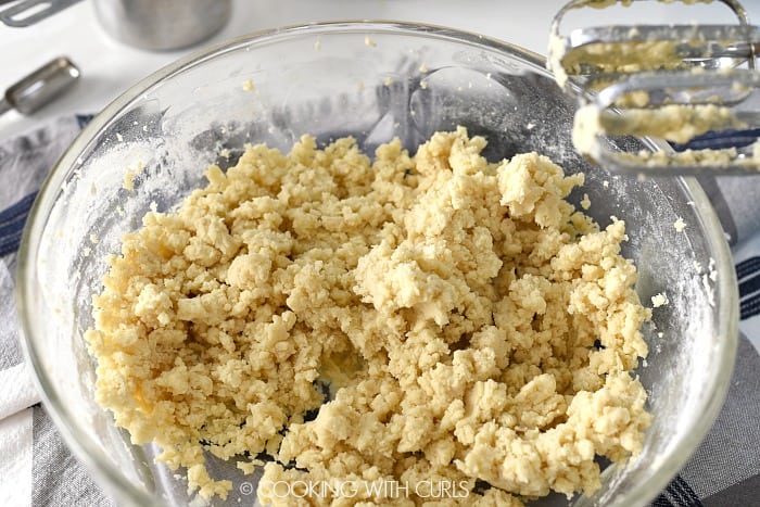 Dry ingredients mixed into the butter and sugar mixture.