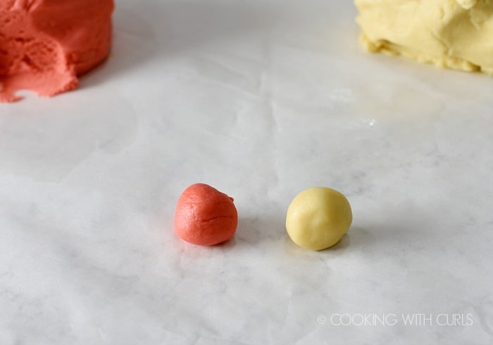 One teaspoon of each color dough cookingwithcurls.com