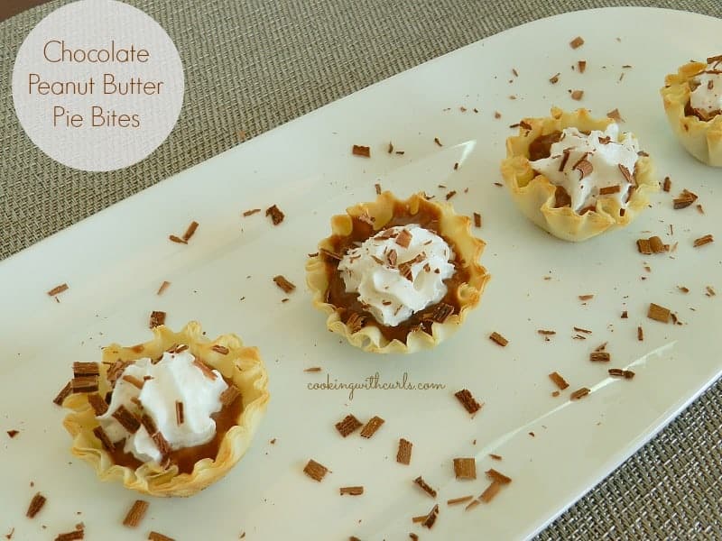 Chocolate Peanut Butter Pie Bites & memories Cooking With Curls