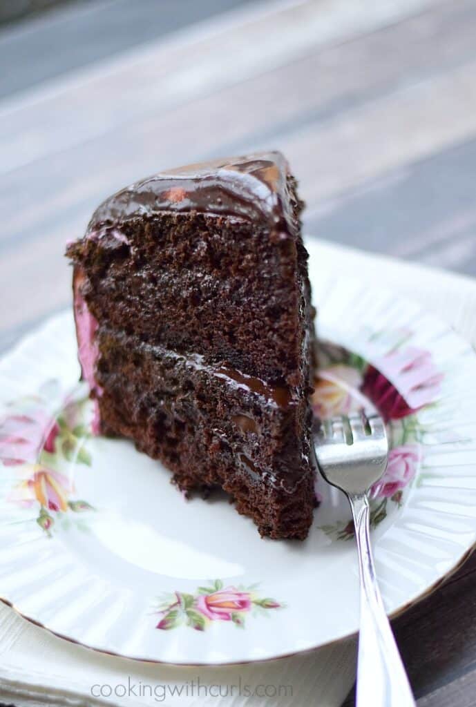 Raspberry Fudge Cake - Cooking with Curls