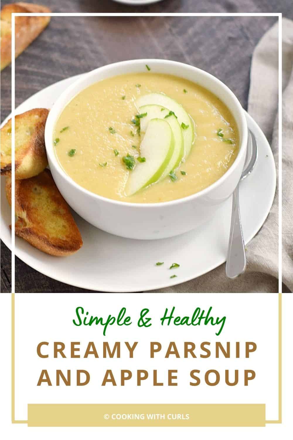 Creamy Parsnip and Apple Soup - Cooking with Curls