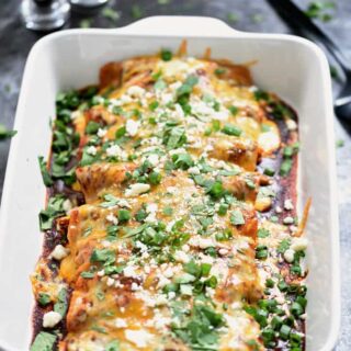I have been making these Chicken Enchiladas for over 30 years. They are easy to get on the table in a hurry and rival any Mexican restaurant! cookingwithcurls.com