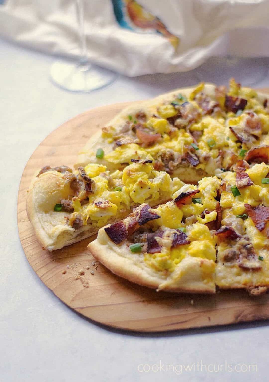 Breakfast Pizza with Sausage Gravy Cooking with Curls