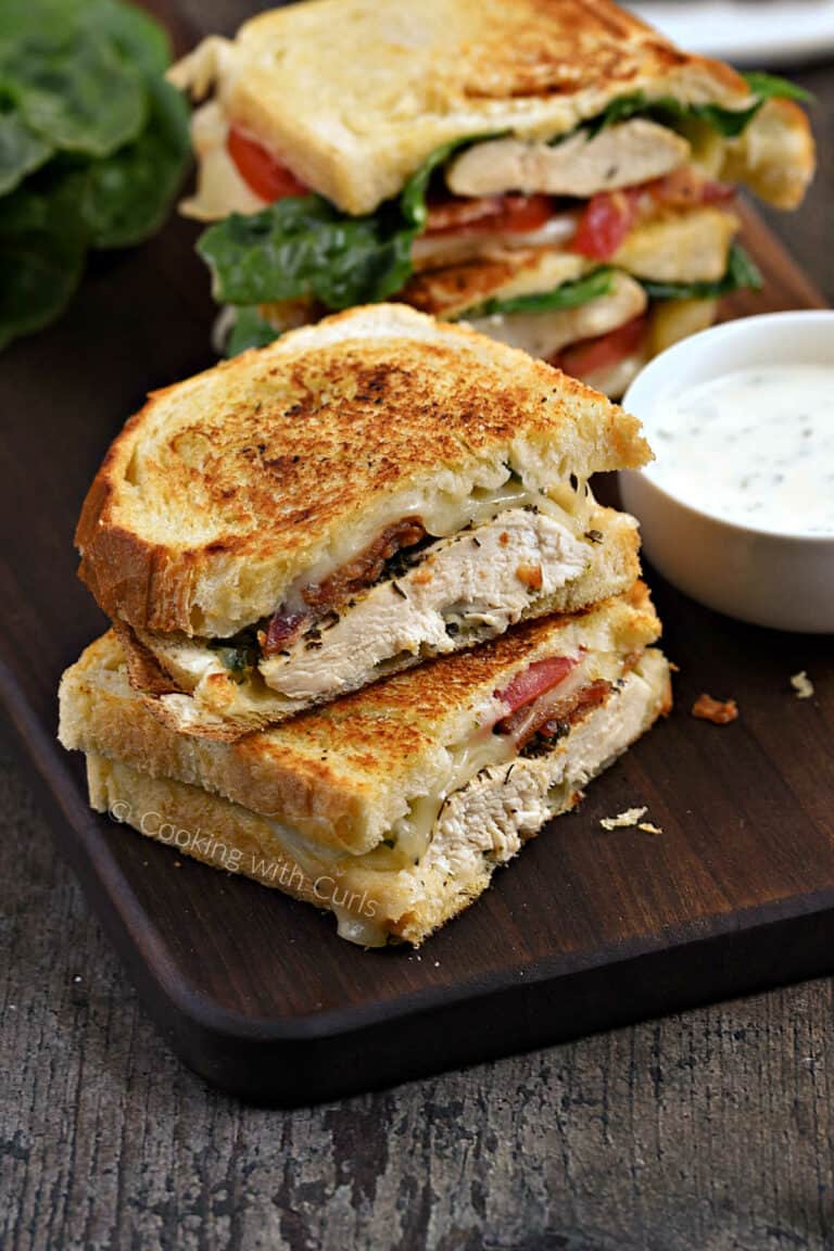 Grilled Chicken Club Sandwich - Cooking with Curls