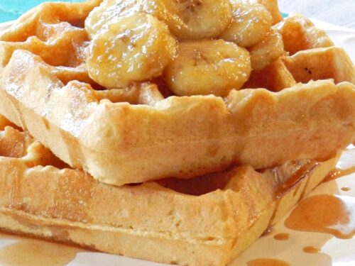 Bananas Foster Belgian Waffles Cooking With Curls