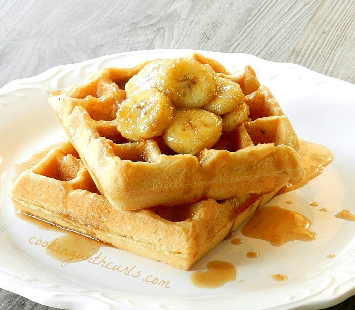 Bananas Foster Belgian Waffles Cooking With Curls