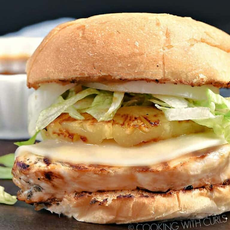 Teriyaki Chicken Sandwich Cooking with Curls