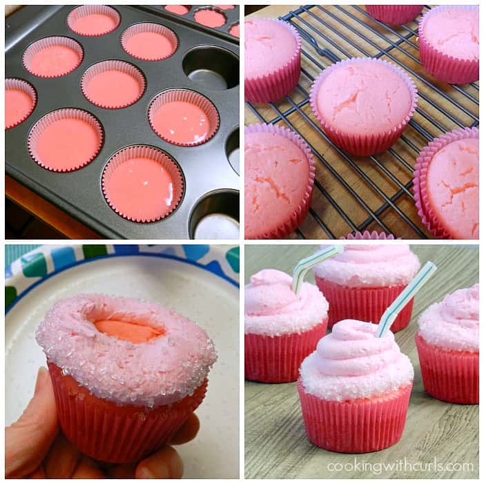 Watermelon Margarita Cocktail Cupcakes Collage cookingwithcurls.com