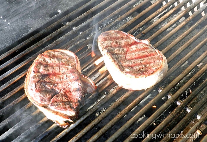 bacon wrapped filets on the grill 