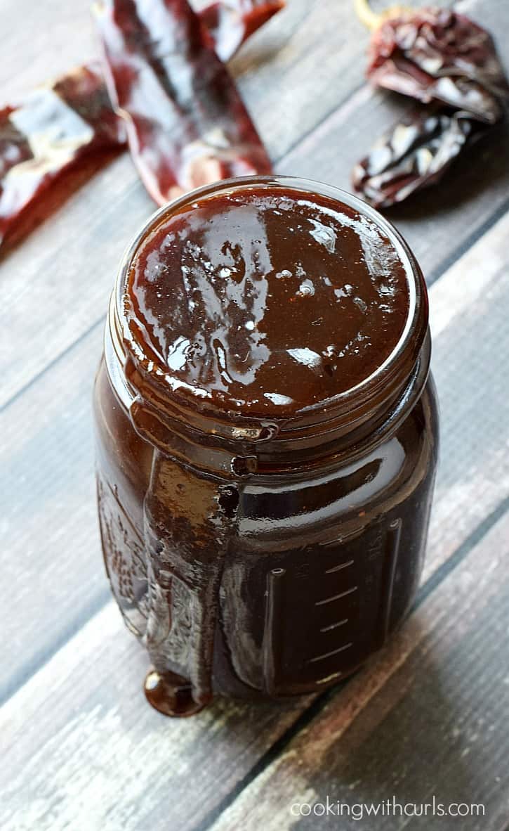 Cherry Chipotle Barbecue Sauce - slightly sweet,slightly spicy, definitely delicious | cookingwithcurls.com