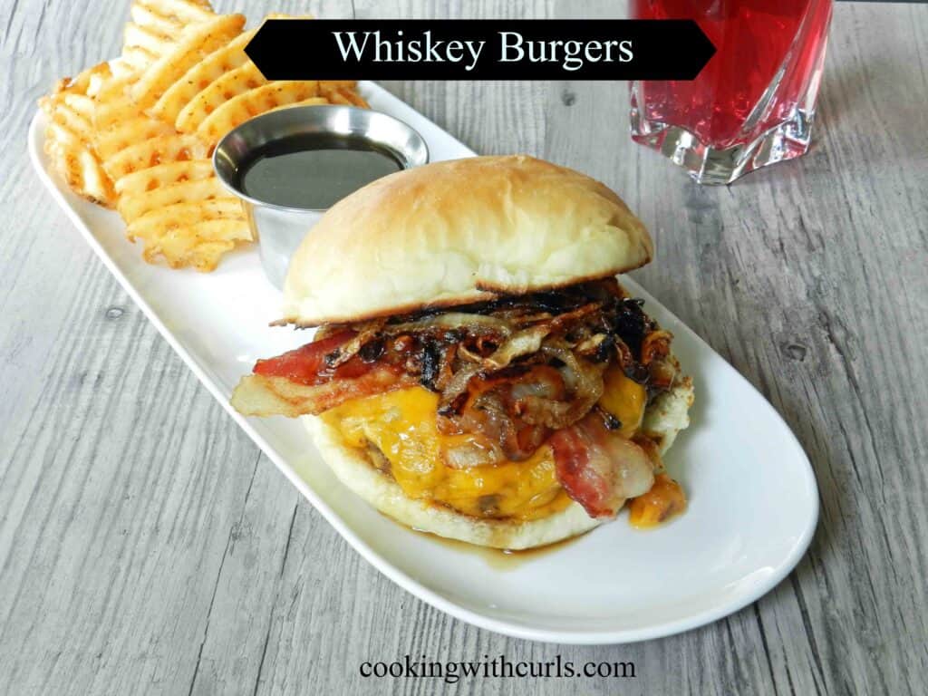 Whiskey Burgers from cookingwithcurls.com