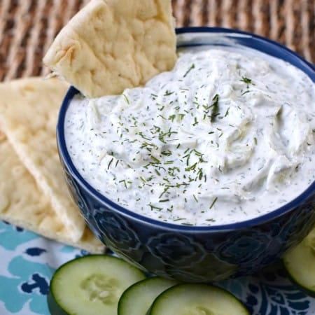 Cucumber and Yogurt Dip {Tzatziki} - Cooking With Curls