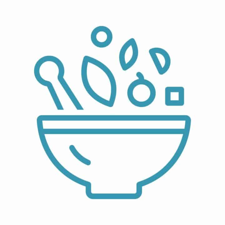 Ingredients Outline Icon Teal.