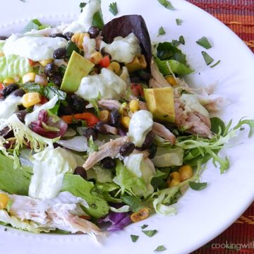 Southwest Chicken Salad Spring | cookingwithcurls.com