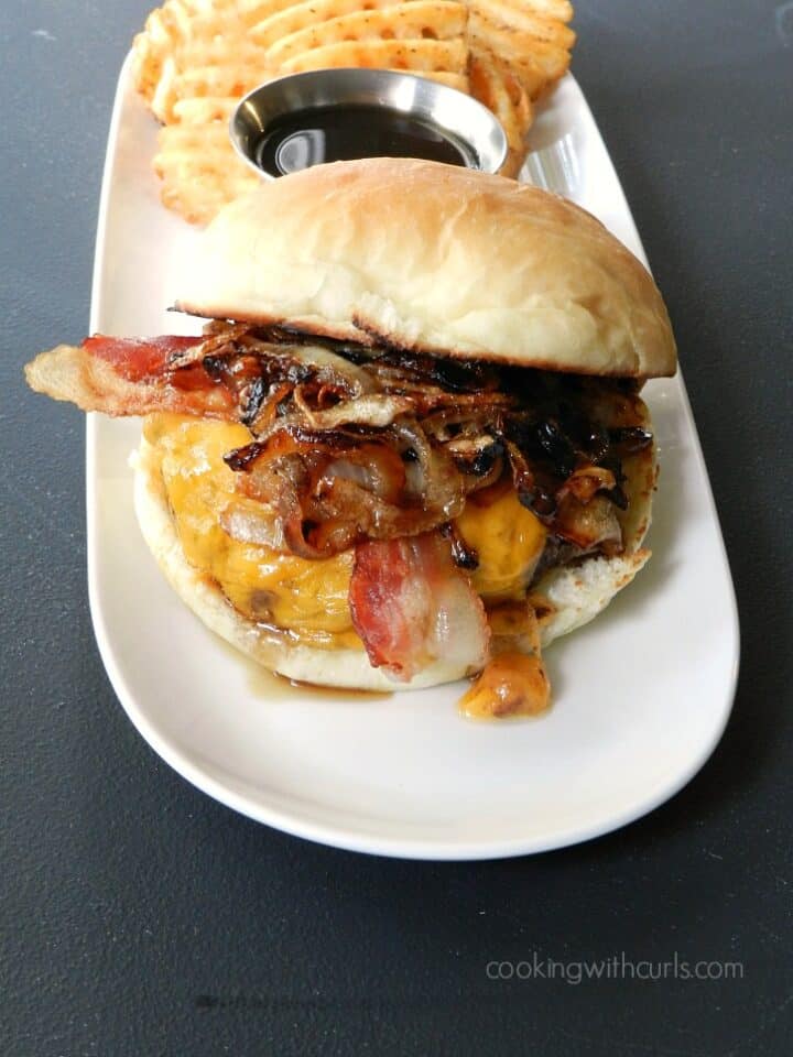 Whiskey Burgers Cooking with Curls