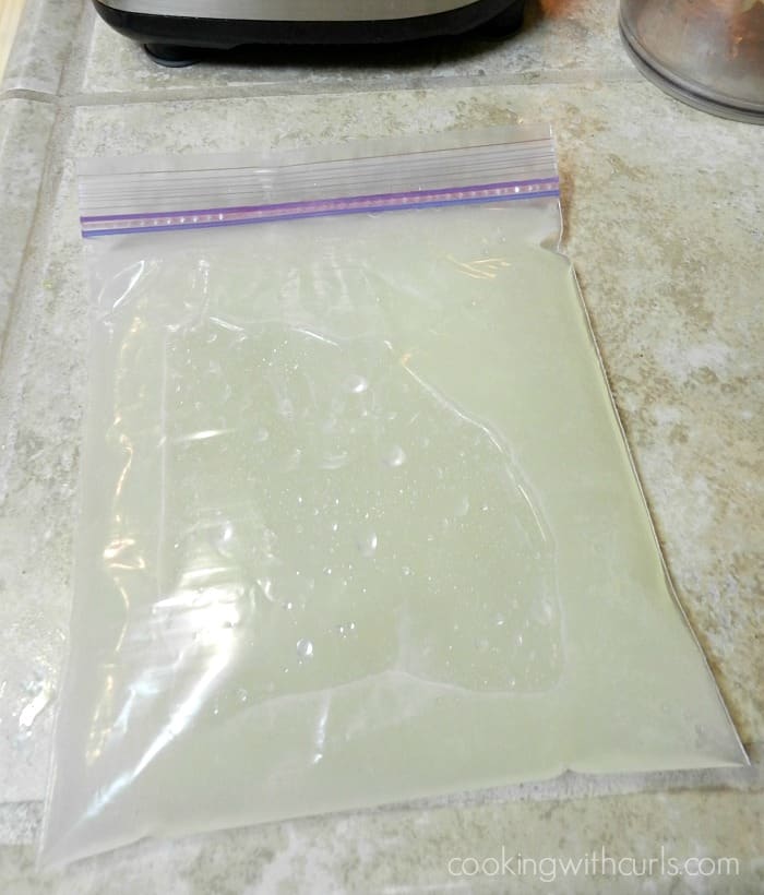 Freeze leftover margaritas in a zipper top bag until ready to use