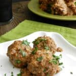 Wonderfully flavored Spanish Meatballs in Almond Sauce are the perfect appetizer and will definitely impress your guests, or your family. cookingwithcurls.com
