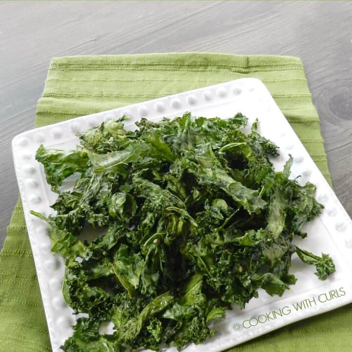 Homemade Kale Chips Cooking with Curls