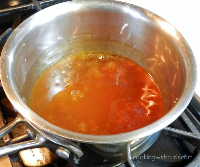 Egg Foo Young sauce simmering in a pan cookingwithcurls
