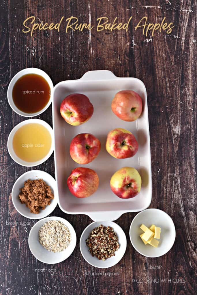 Spiced Rum Baked Apples Cooking with Curls
