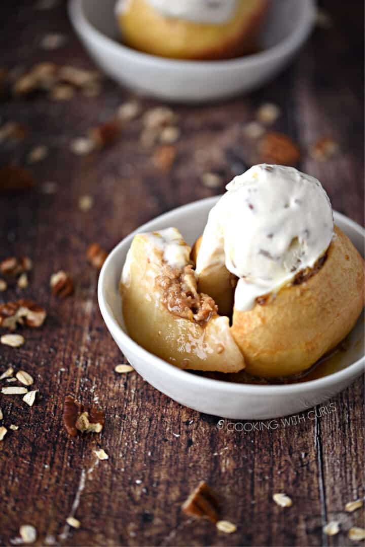 Spiced Rum Baked Apples Cooking with Curls