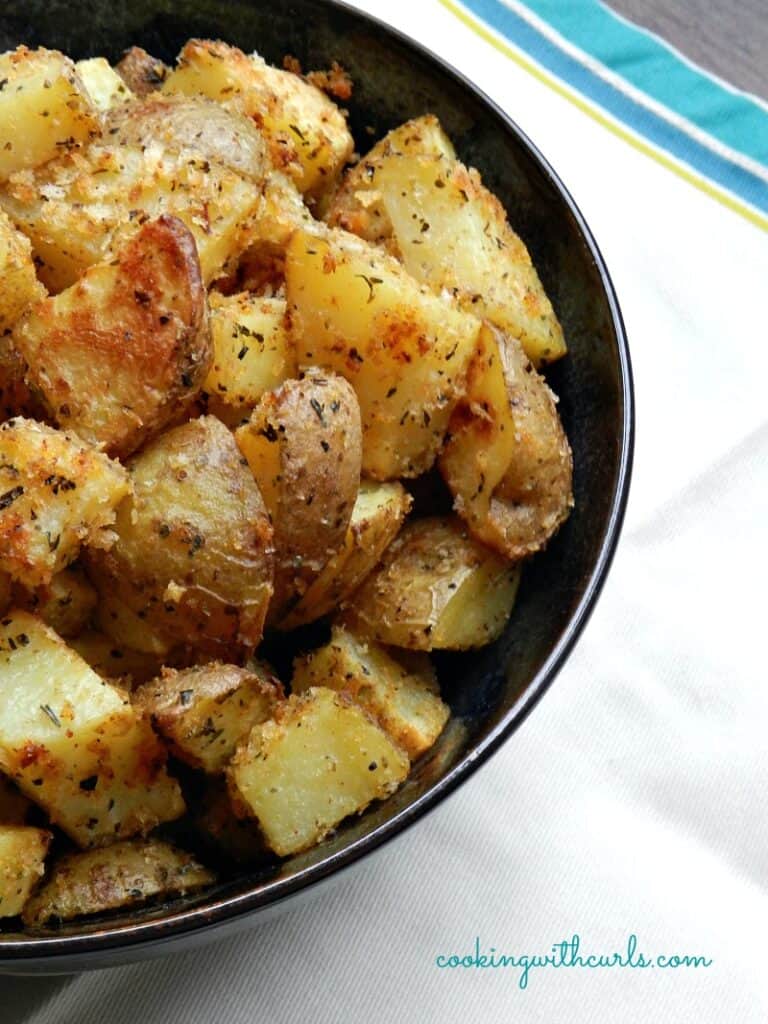 Crispy Herb Roasted Potatoes Cooking with Curls