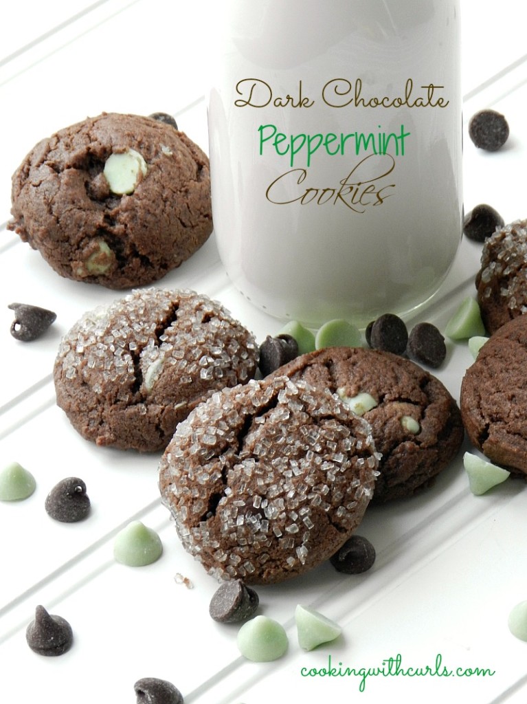 Dark Chocolate Peppermint Cookies cookingwithcurls.com