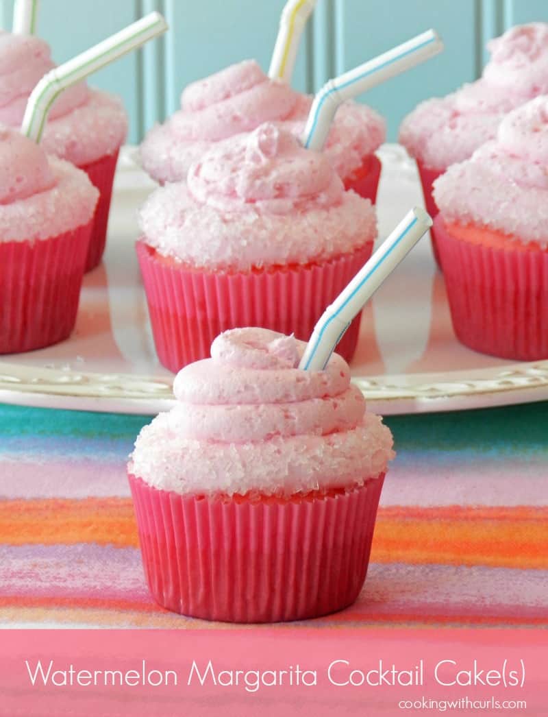 Watermelon Margarita Cupcakes by cookingwithcurls.com