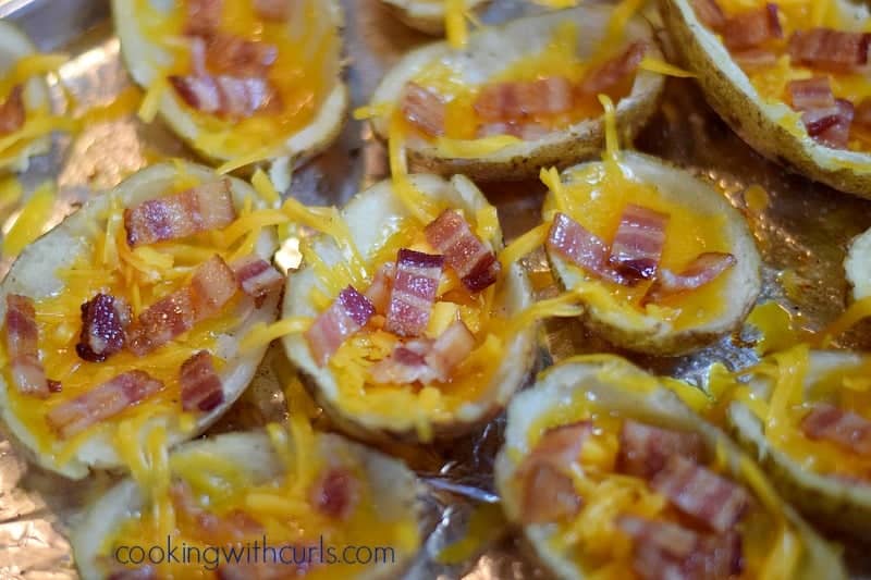 Baked Potato Skins cheese cookingwithcurls.com
