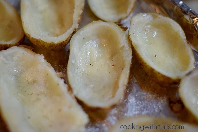 Baked Potato Skins oil cookingwithcurls.com