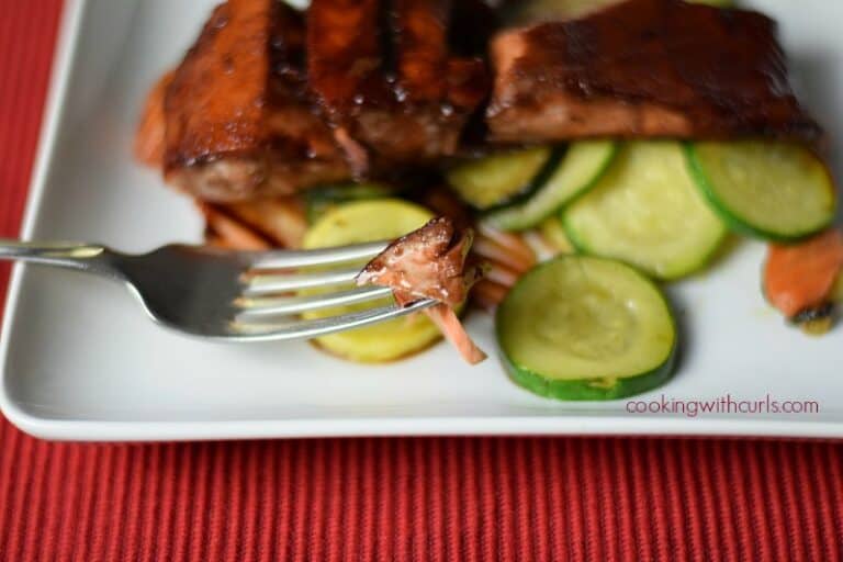 Cherry Chipotle Glazed Salmon - Cooking With Curls