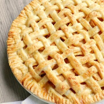 Flaky pastry surrounds this delicious Lattice Top Apple Pie