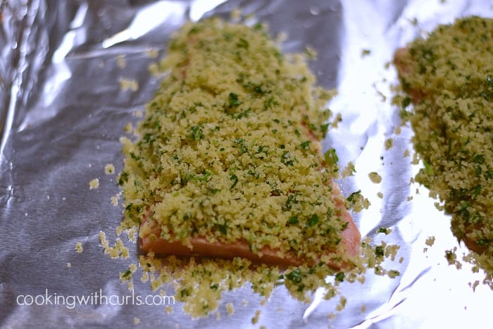 Rosemary and Panko Crusted Salmon coating Cooking with Astrology Aries cookingwithcurls.com