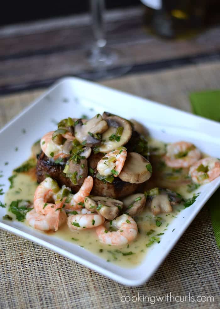 Beef Tenderloin with Shrimp and Mushroom Sauce - Cooking With Curls