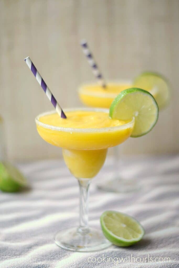 Frozen Mango Margarita - Cooking with Curls