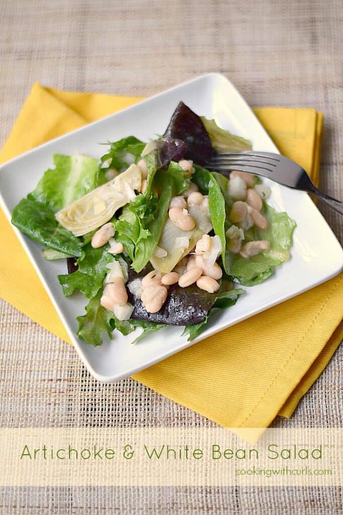 Artichoke and White Bean Salad Cooking with Curls