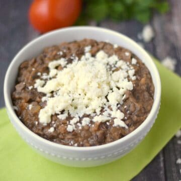 Refried Black Beans are crazy delicious and easy to prepare! cookingwithcurls.com