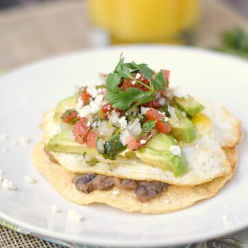 This Breakfast Tostada is delicious and relatively healthy! cookingwithcurls.com