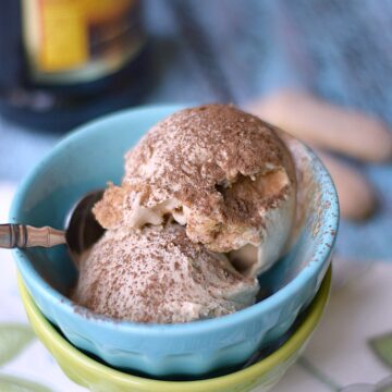 Tiramisu Ice Cream | cookingwithcurls.com | #dairyfree #kahula
