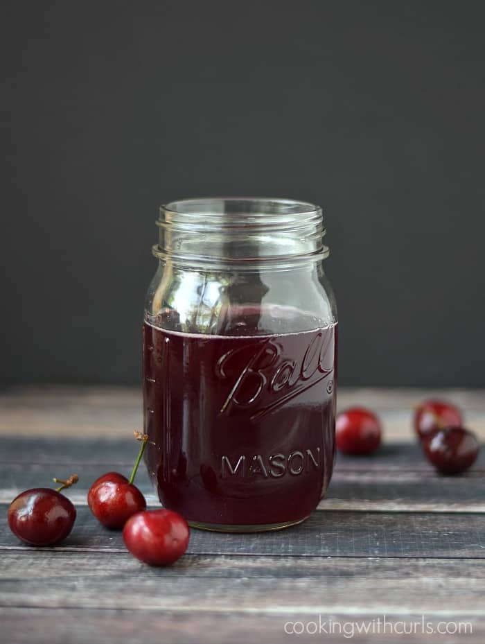 Cherry Simple Syrup | cookingwithcurls.com
