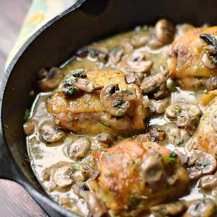 Chicken au Champagne - Cooking with Curls